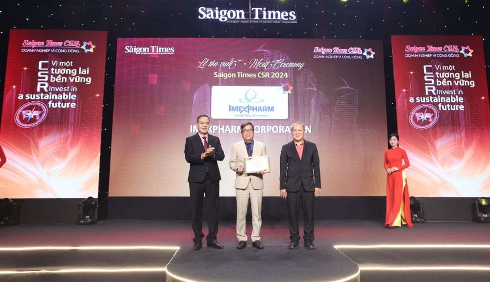 Sustainable contributions for a sustainable community: Imexpharm honored at Saigon Times CSR 2024